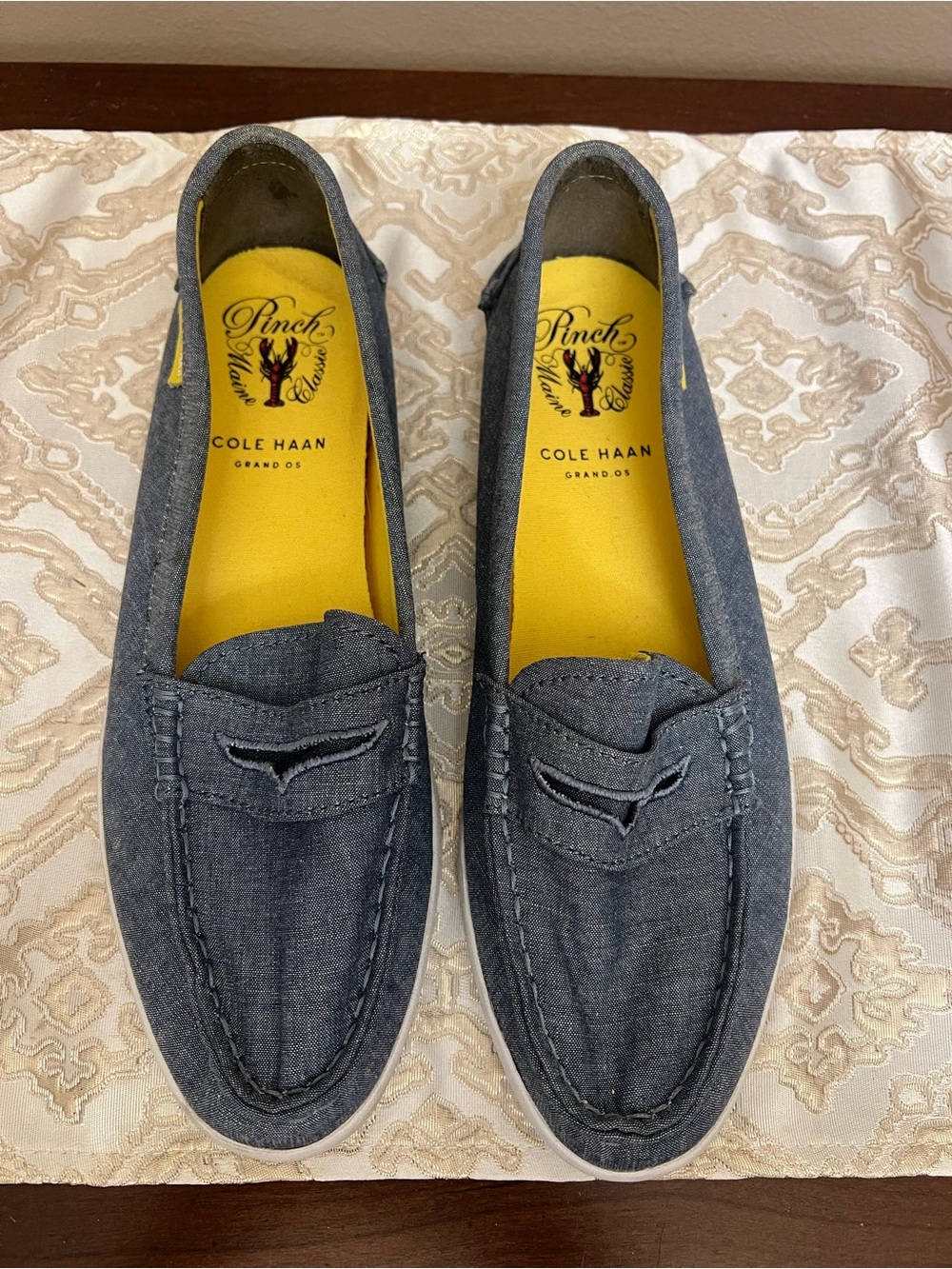 Cole Haan Navy Denim Women’s Penny Loafers